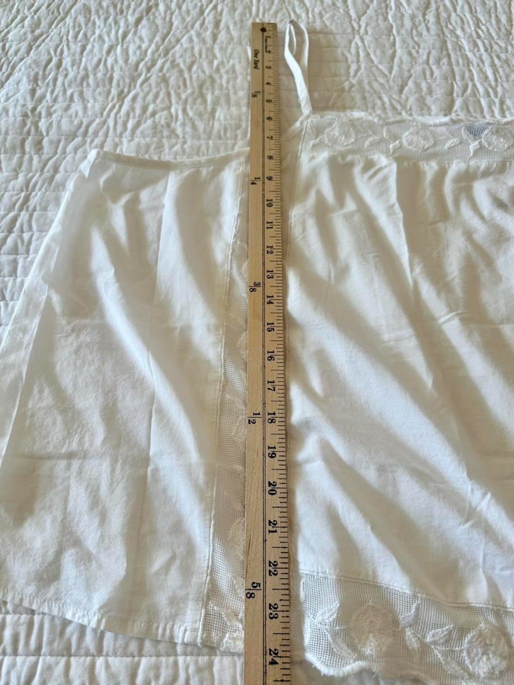 Old Navy White Embroidered Cotton Cami Tank Cottagecore Boho Plus Size 4X - Picture 8 of 8